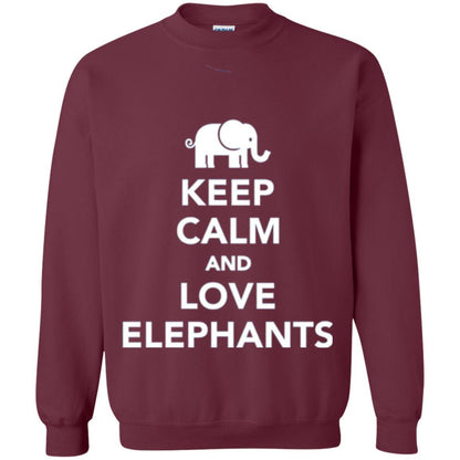 Elephant Lover T-shirt Keep Calm And Love Elephants T-shirt Maroon
