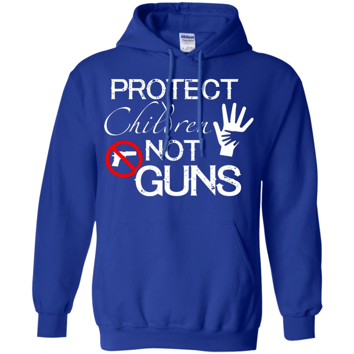 Anti Gun T-shirt Protect Children Not Gun Royal