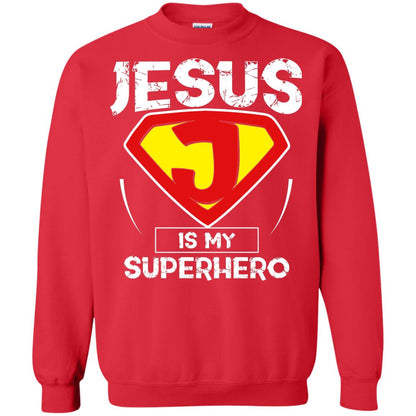 Jesus Is My Superhero Christian Movie Fan T-shirt Red