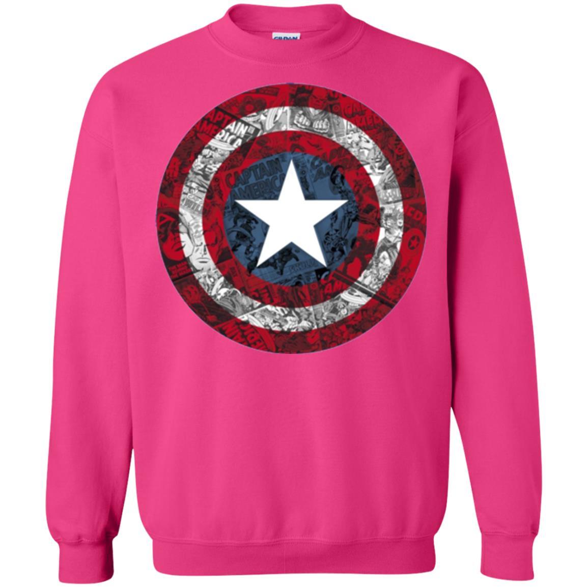 Film T-shirt Captain America Avengers Shield Comic Graphic Heliconia
