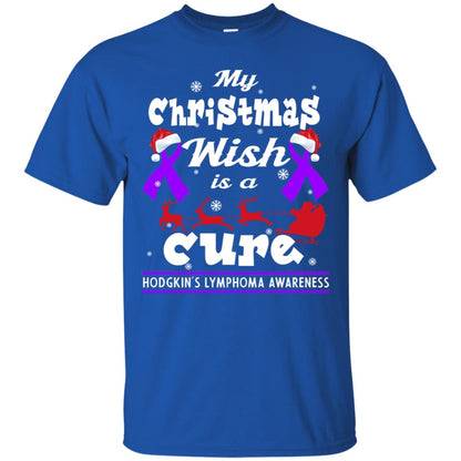 My Christmas Wish Is A Cure Hodgkin's Lymphoma Awareness Shirt Royal