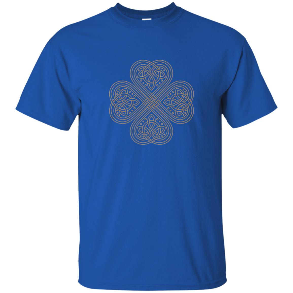 Irish Celtic Gold Knot Patricks Day Shirt Royal