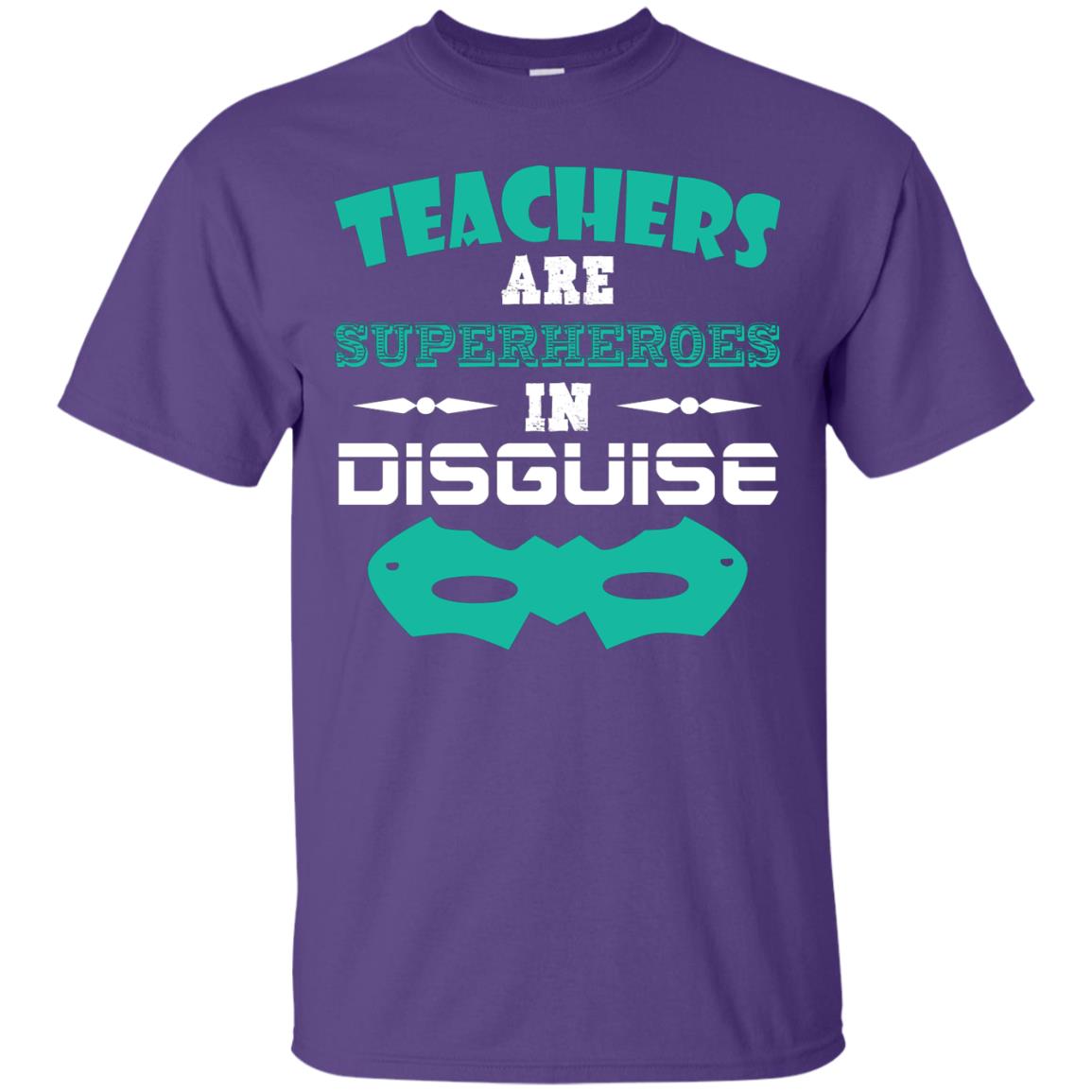 Teachers Are Superheroes In Disguise Movie Lover T-shirt Purple