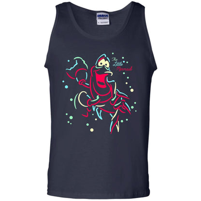Disney Little Mermaid Neon Sebastian Graphic T-shirt Navy