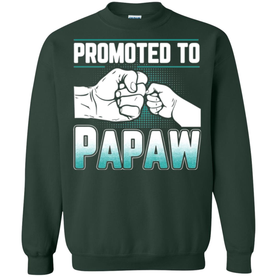 Promoted To Papaw Papa T-shirt Forest Green