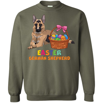 Easter German Shepherd Dog Lover T-shirt For Easter Military Green