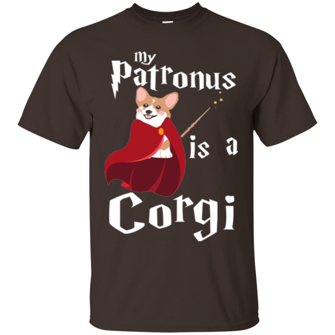 Dog Lover T-shirt My Patronus Is A Corgi Dark Chocolate