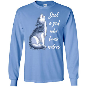 Wolves Lovers T-shirt Just A Girl Who Loves Wolves