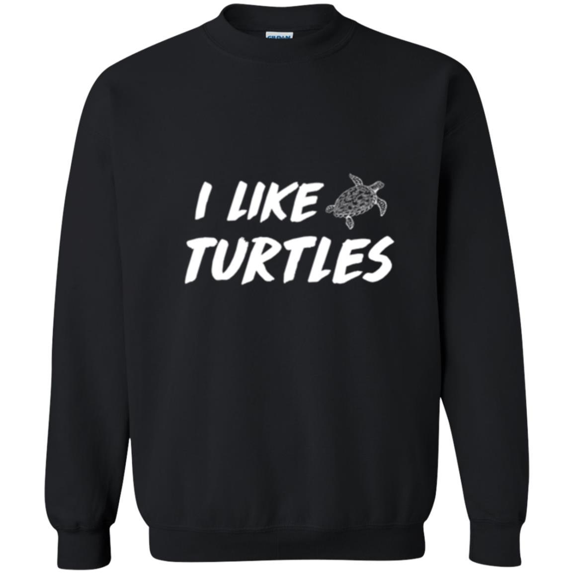 Turtle Lover T-shirt I Like Turtles Black