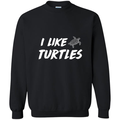 Turtle Lover T-shirt I Like Turtles Black