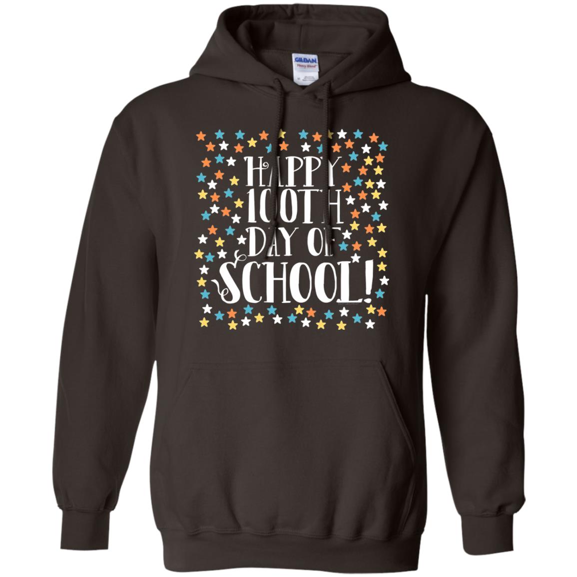 Teacher T-shirt Happy 100th Day Of School 100 Stars Dark Chocolate