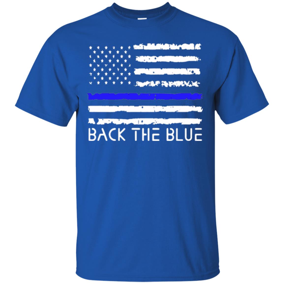 Thin Blue Line T-shirt Back The Blue Royal