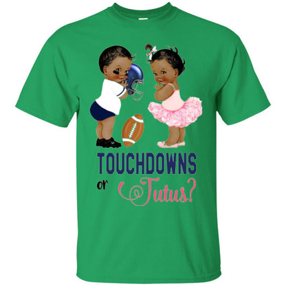Ethnic Touchdowns Or Tutus Gender Reveal Party Football Lover T-shirt Irish Green