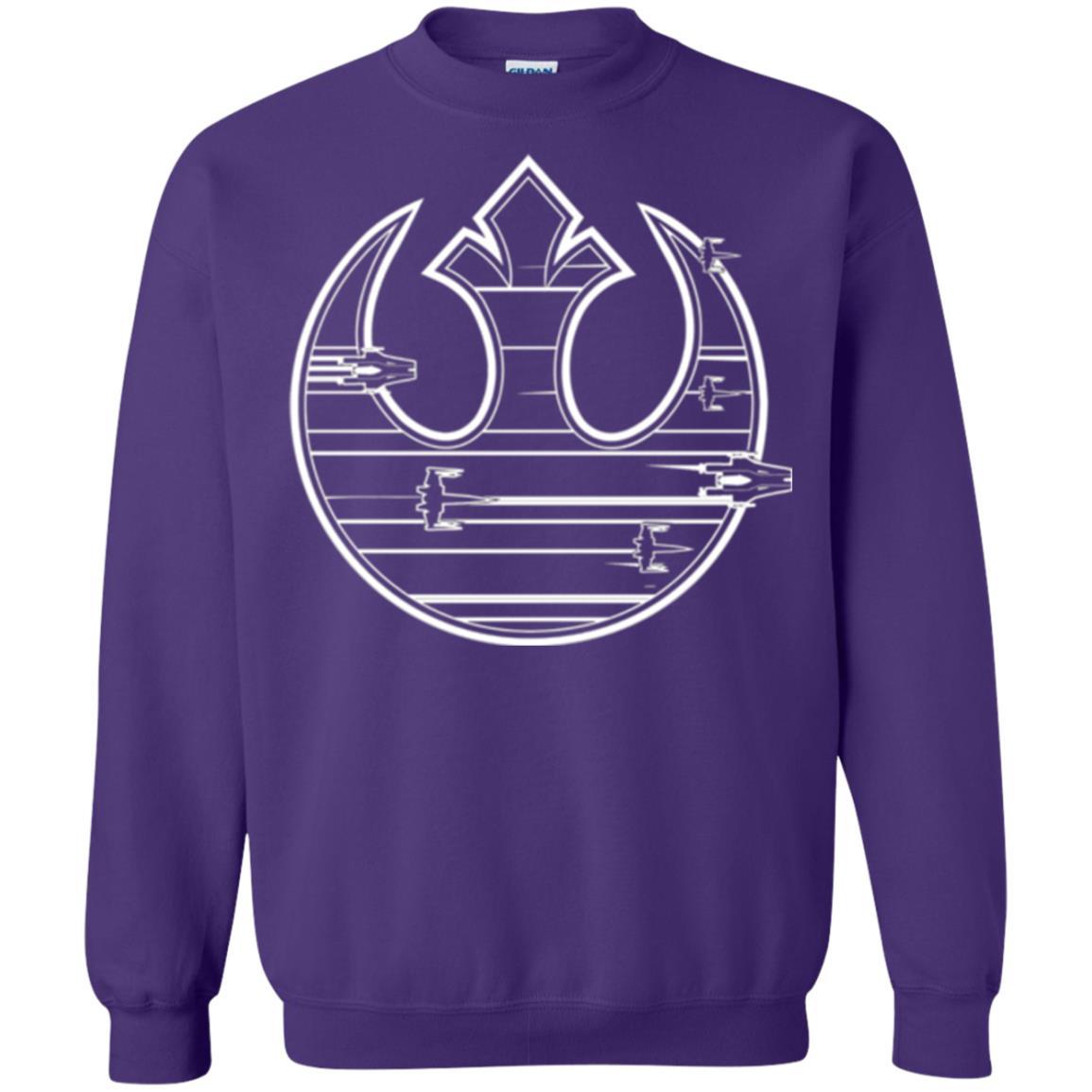 Film T-shirt Last Jedi Rebel Resistance Ship Logo Purple