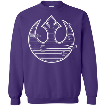 Film T-shirt Last Jedi Rebel Resistance Ship Logo Purple