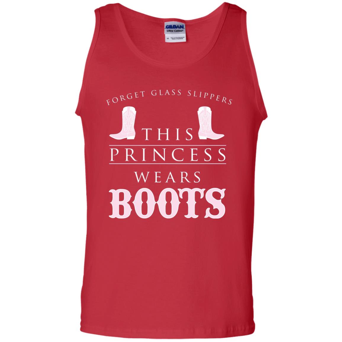 Forget Glass Slippers This Princess Wears Boots T-shirt Red