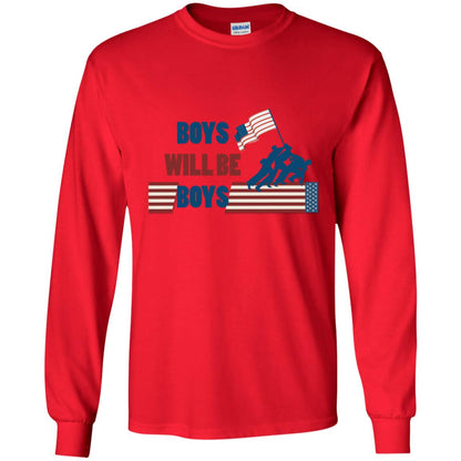Boys Will Be Boys Military Shirt Red