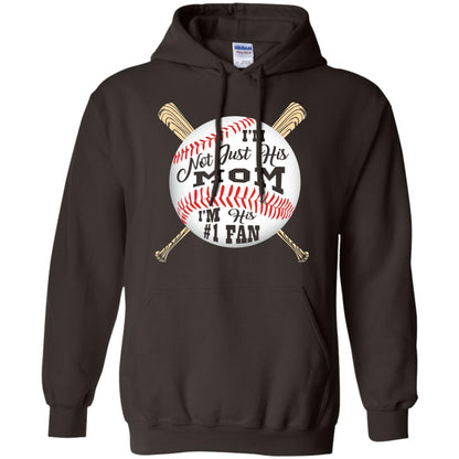 Baseball Mom Shirt Im Not Just His Mom Fan Dark Chocolate
