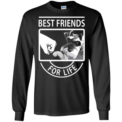 Schnauzer Lover T-shirt Best Friends For Life Black