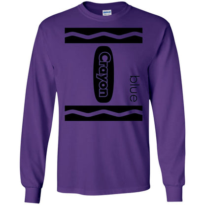 Blue Crayon Halloween Couple Friend Group Costume T-shirt Purple