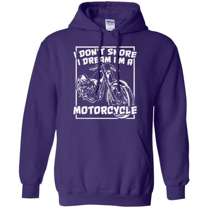 Motorcycle T-shirt I Don_t Snore I Dream I_m A Motorcycle Purple