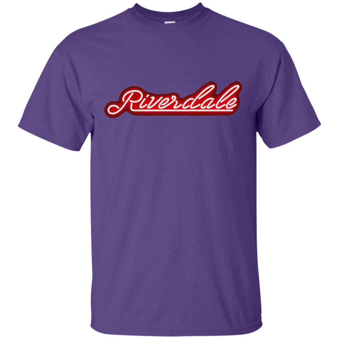 Riverdale New York Glowing Neon Sign T-shirt Purple