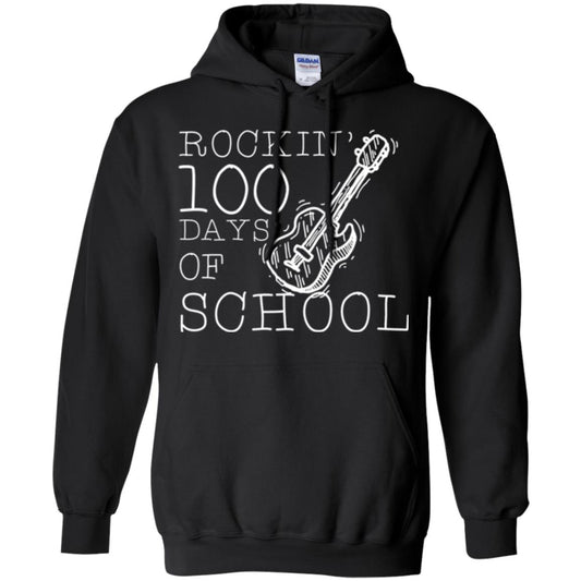 Rockin_ 100 Days Of School Teachers Students T-shirt Black