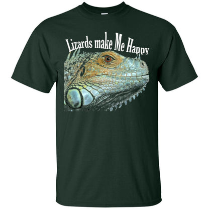 Reptiles Lovers T-shirt Lizards Make Me Happy Forest
