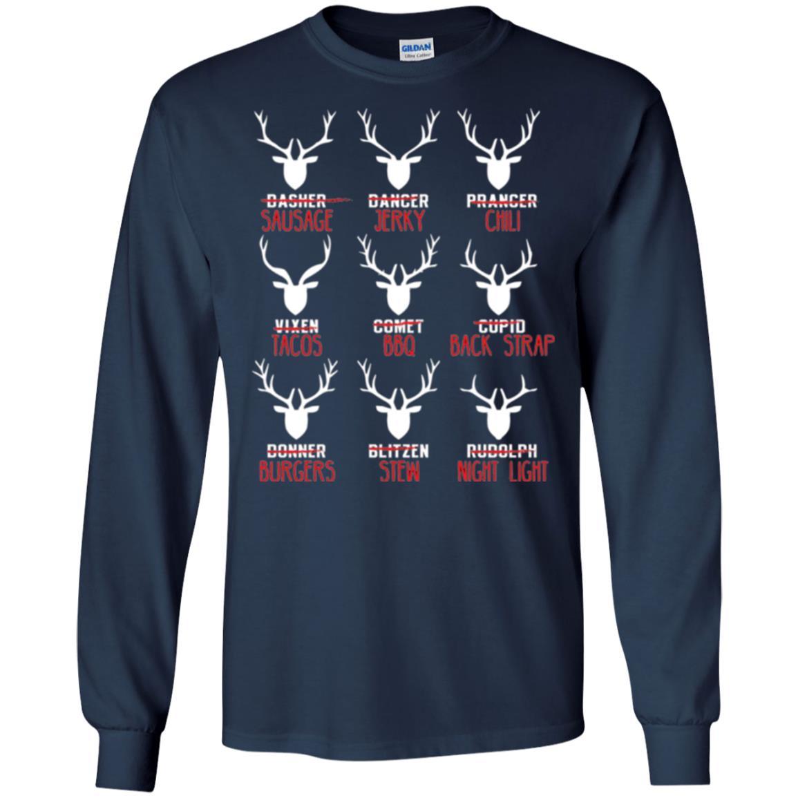 Christmas T-shirt Hunters All Of Santa's Reindeer Navy