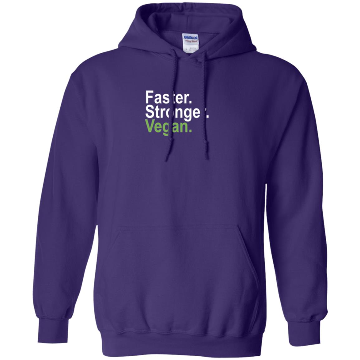 Vegetarian T-shirt Faster Stronger Vegan Purple