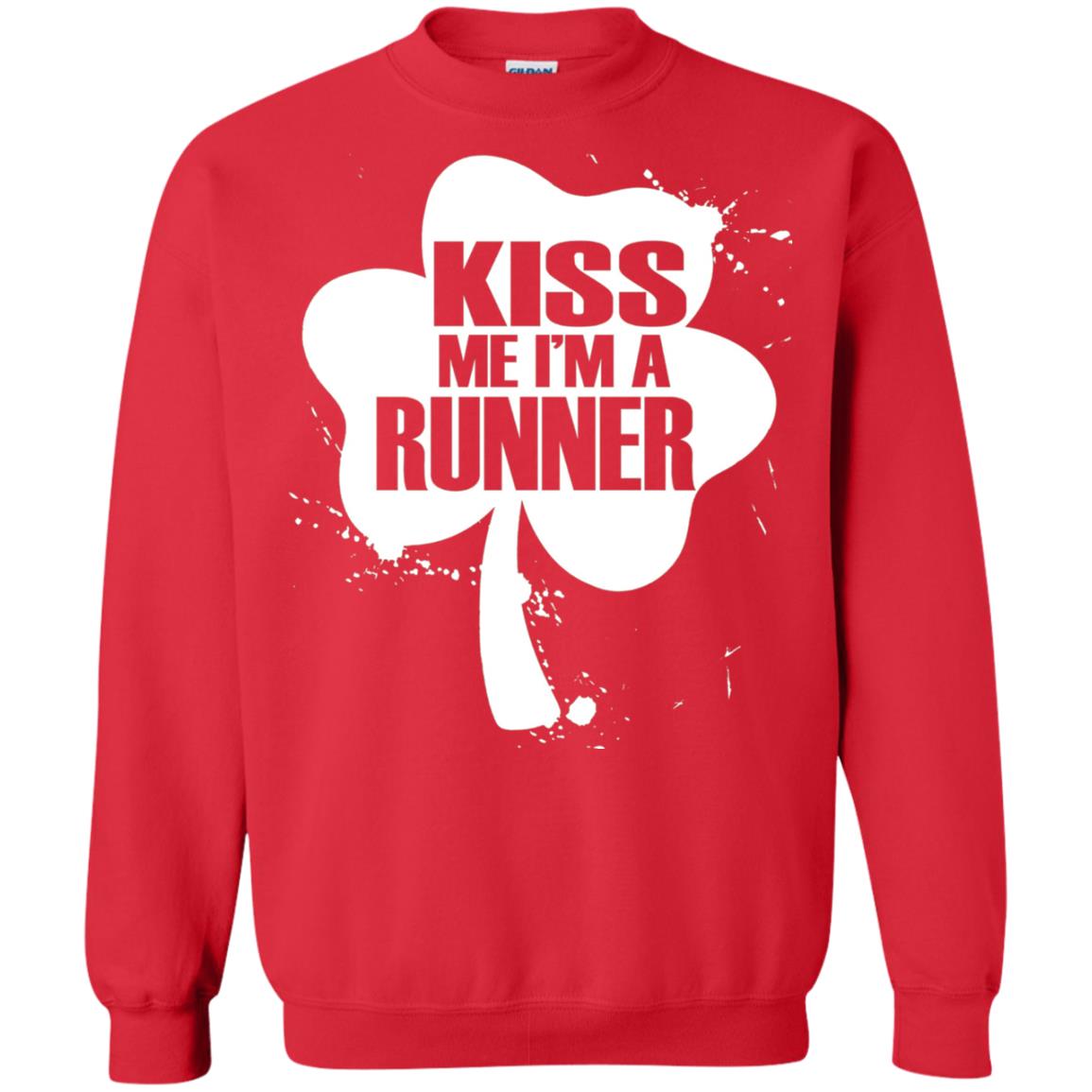 Kiss Me I_m Runner St. Patrick_s Day T-shirt Red