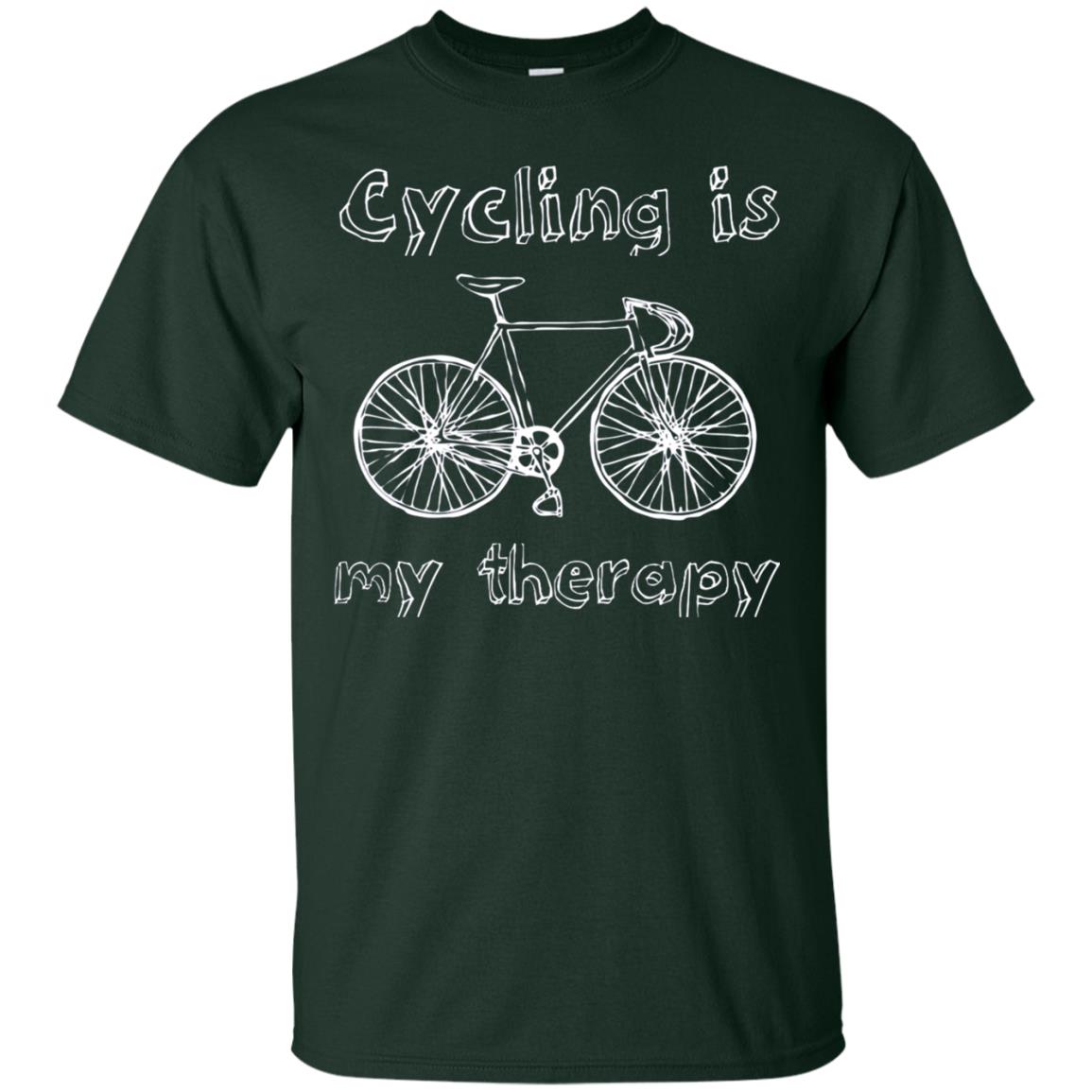Cycling Is My Therapy Spin Class T-shirt Forest