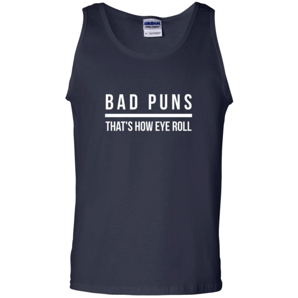 Student T-shirt Bad Puns That's How Eye Roll Navy