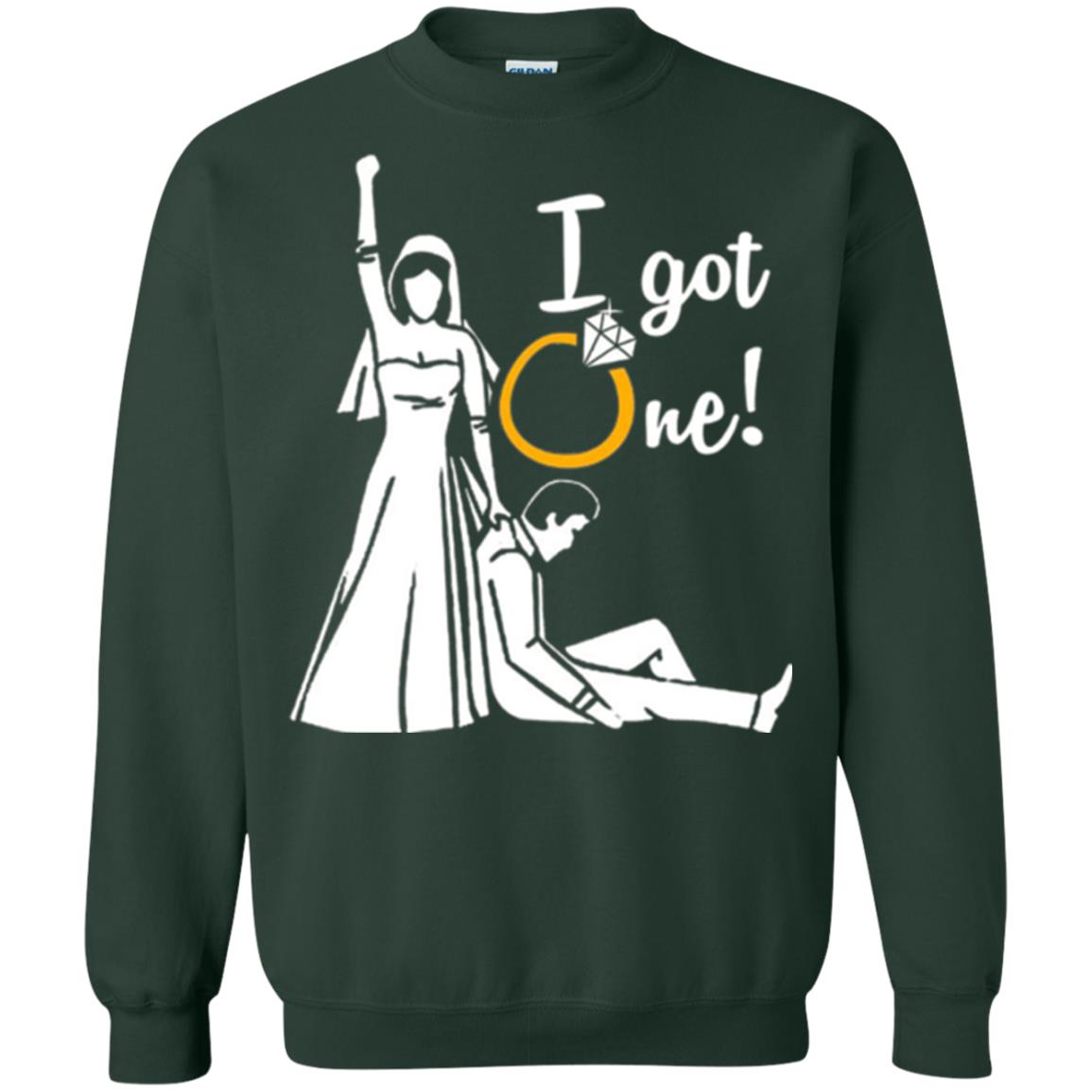 Just Married T-shirt I Got One - Funny Gift For Bride Forest Green