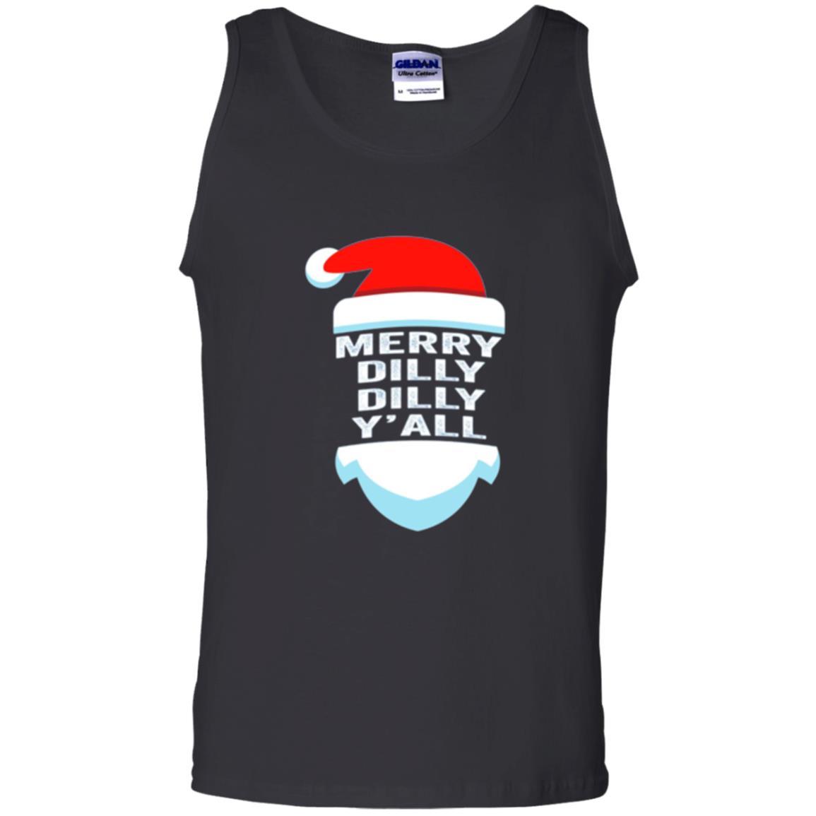 Christmas T-shirt Dilly Dilly Y_all Santa Claus Black