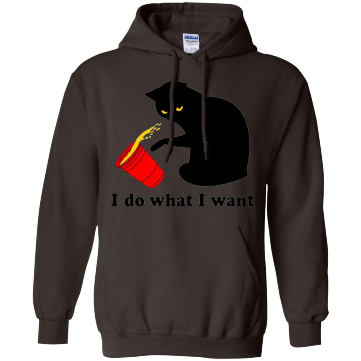 Cat Lover T-shirt I Do What I Want Dark Chocolate