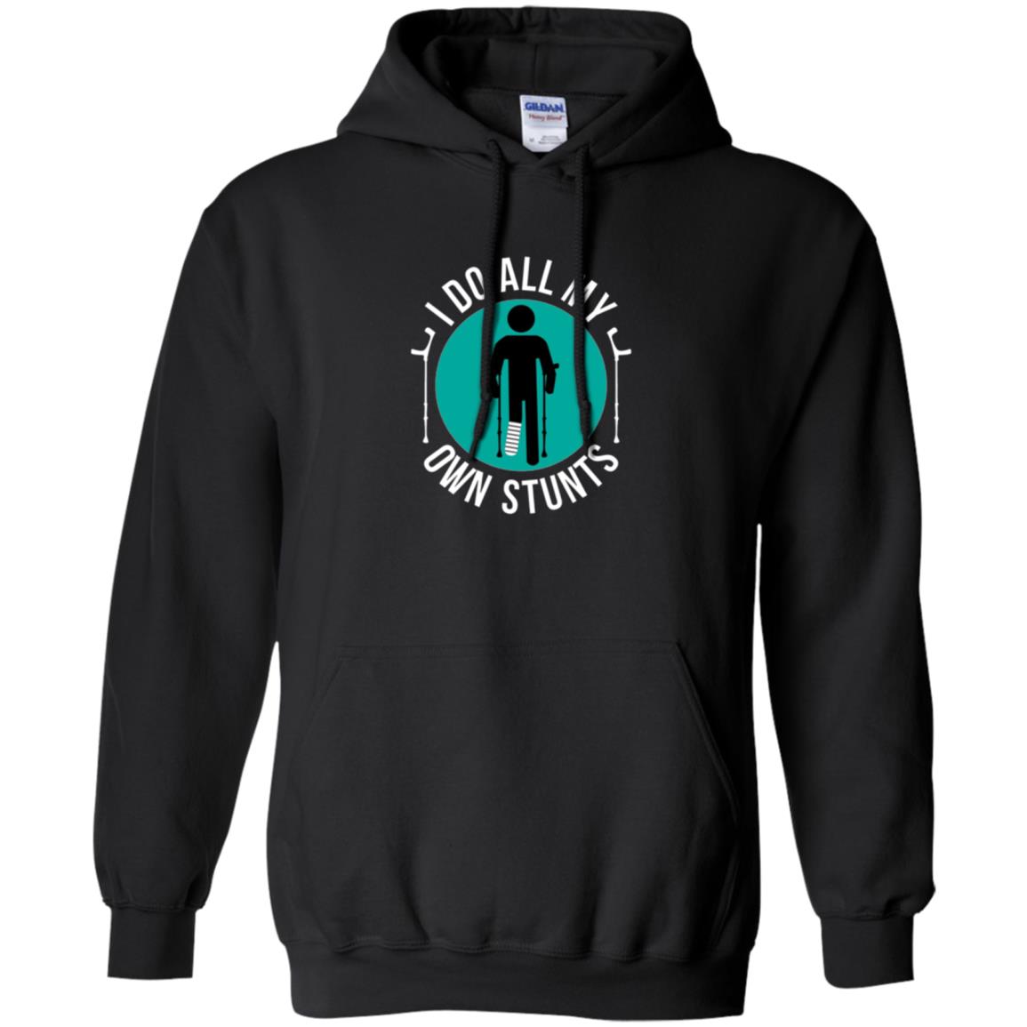 Broken Leg T-shirt I Do All My Own Stunts T-shirt Black