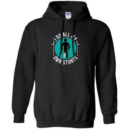 Broken Leg T-shirt I Do All My Own Stunts T-shirt Black
