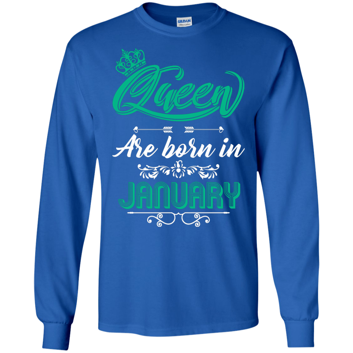 Brithday T-Shirt Queen Are Born In January Royal