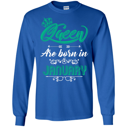 Brithday T-Shirt Queen Are Born In January Royal