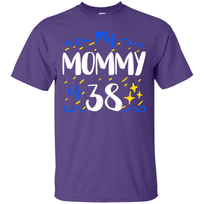 My Mommy Is 38 38th Birthday Mommy Shirt For Sons Or Daughters Purple