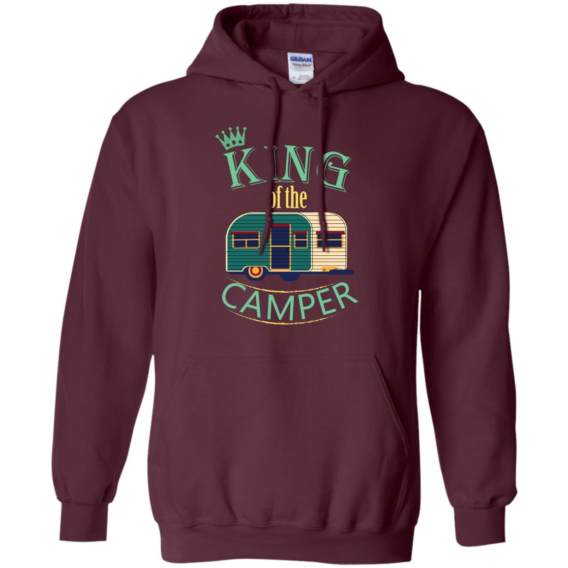King Of The Camper Camping Lover Shirt Maroon