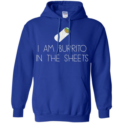 Burrito T-shirt I Am A Burrito In The Sheets Swaddling Royal
