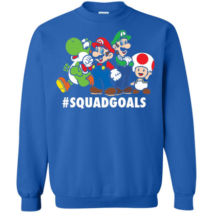 Nintendo Super Mario Luigi #squadgoals Gamer T-shirt Royal