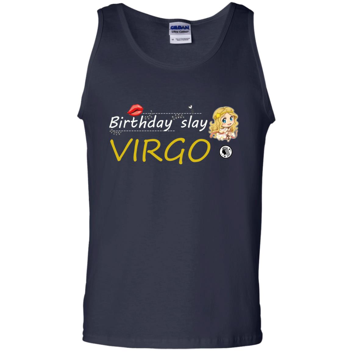 Cute Virgo Girl Birthday Lip Slay T-shirt Navy