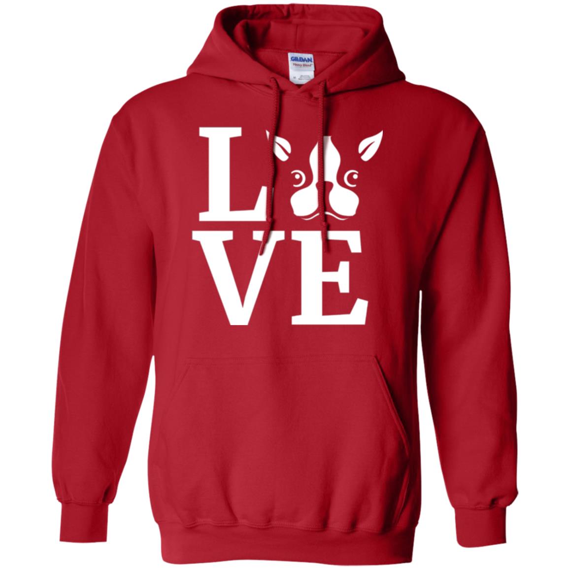 Dog Lovers T-shirt I Love My Boston Terrier Red