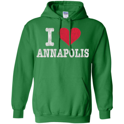 Distressed Retro I Love Annapolis T-shirt Irish Green