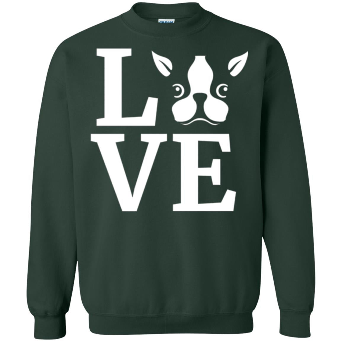 Dog Lovers T-shirt I Love My Boston Terrier Forest Green