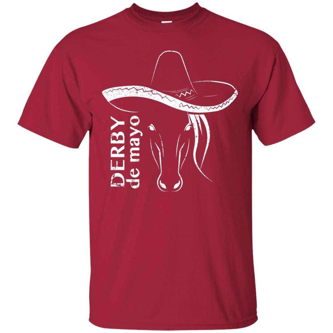 Derby De Mayo Sombrero Horse Race Shirt Cardinal