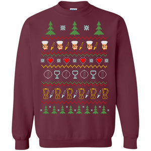 Chef Christmas X-mas Gift Shirt For Cooking LoversG180 Gildan Crewneck Pullover Sweatshirt 8 oz.
